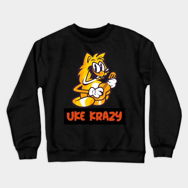 Uke Krazy, ukulele design Crewneck Sweatshirt by Distinct Designz